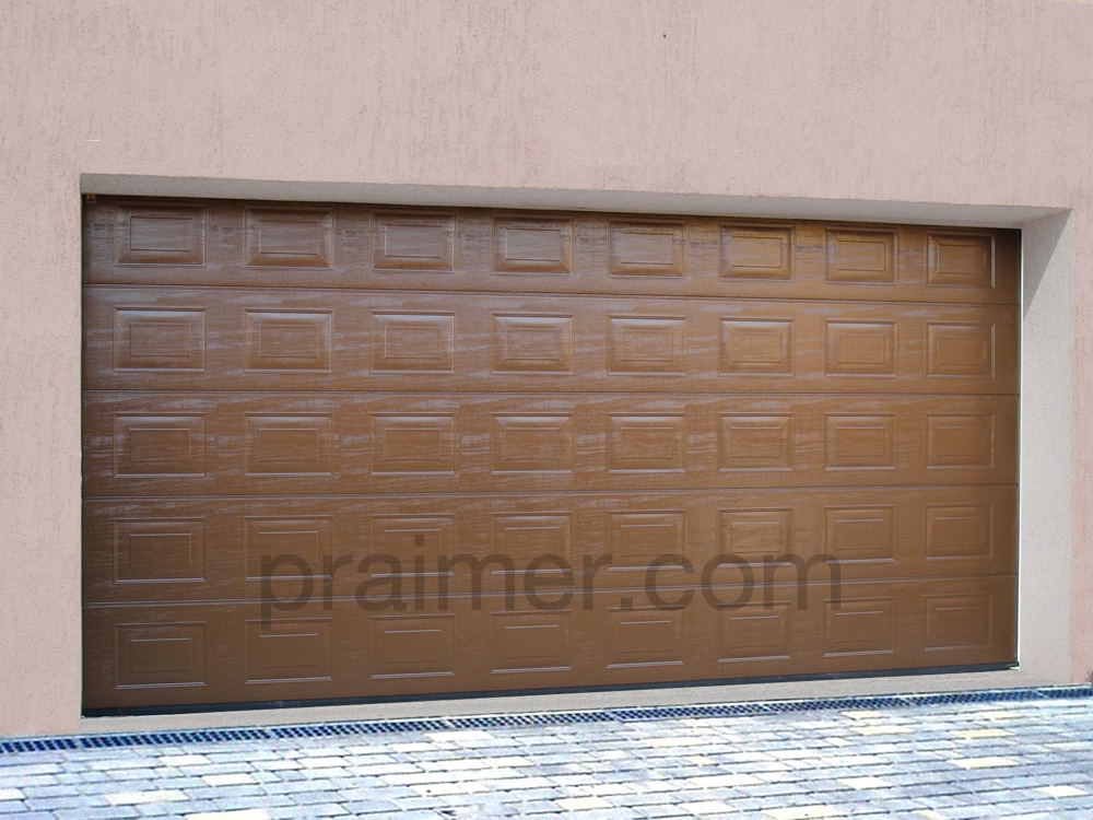 Гаражные ворота Хёрман филёнка коричневые от компании Праймер в Янауле